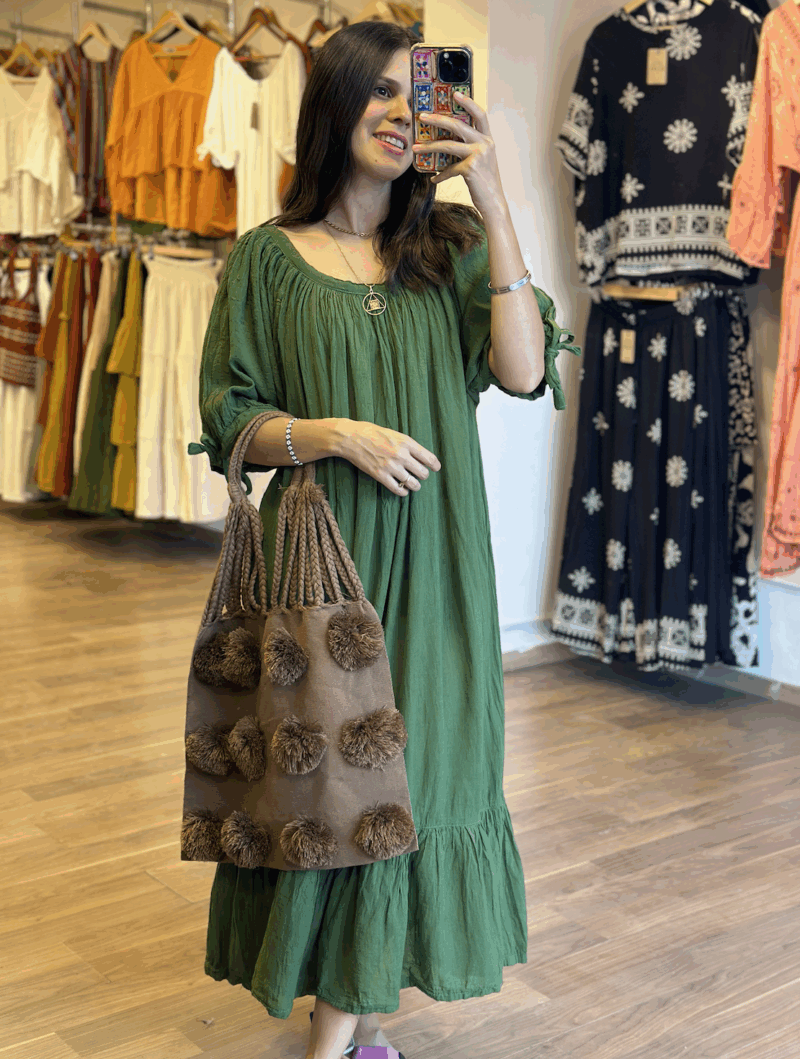 Vestido Afrodita Verde Militar